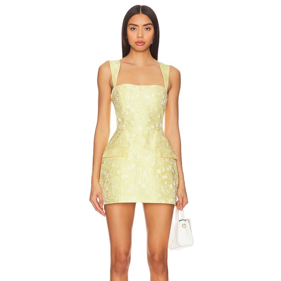 Amanda Uprichard Pants - Amanda Uprichard Bethany Romper in Yellow